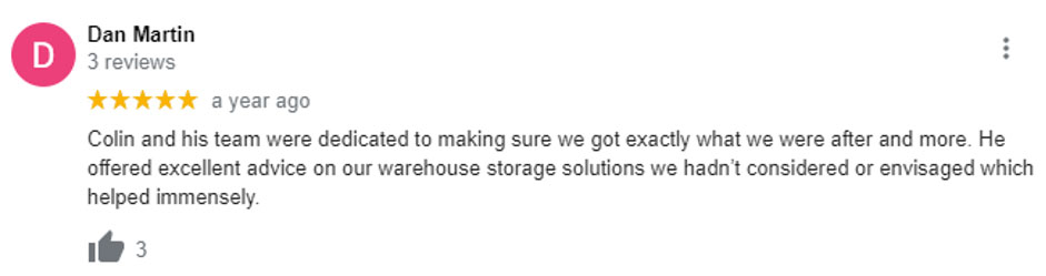 google-reviews-d&c-storage-solutions-dan-margin